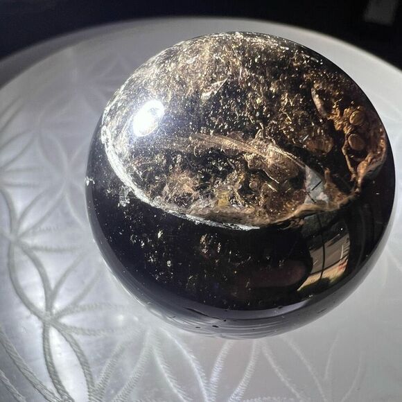 Smoky Quartz Crystal Sphere Marble(#1) - Picture 9 of 13